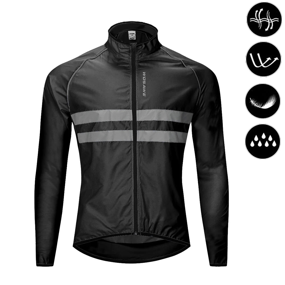 WOSAWE Men’s Packable Reflective Windproof Cycling Jacket